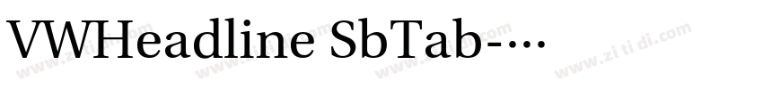 VWHeadline SbTab字体转换